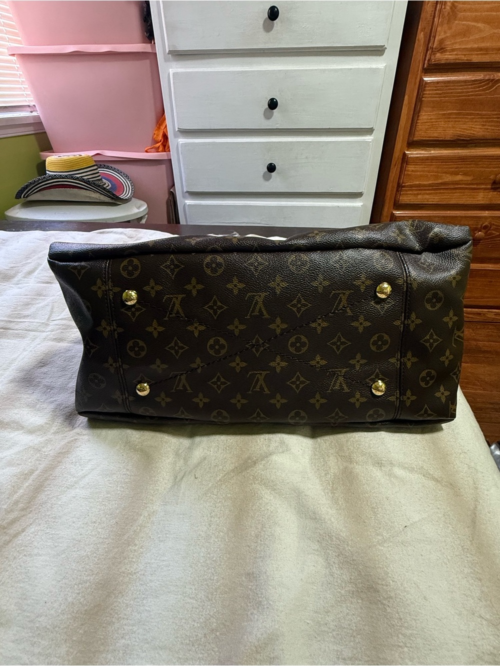 LOUIS VUITTON Artsy MM Monogram Canvas Hobo Shoulder Bag Brown - Picture 7 of 9